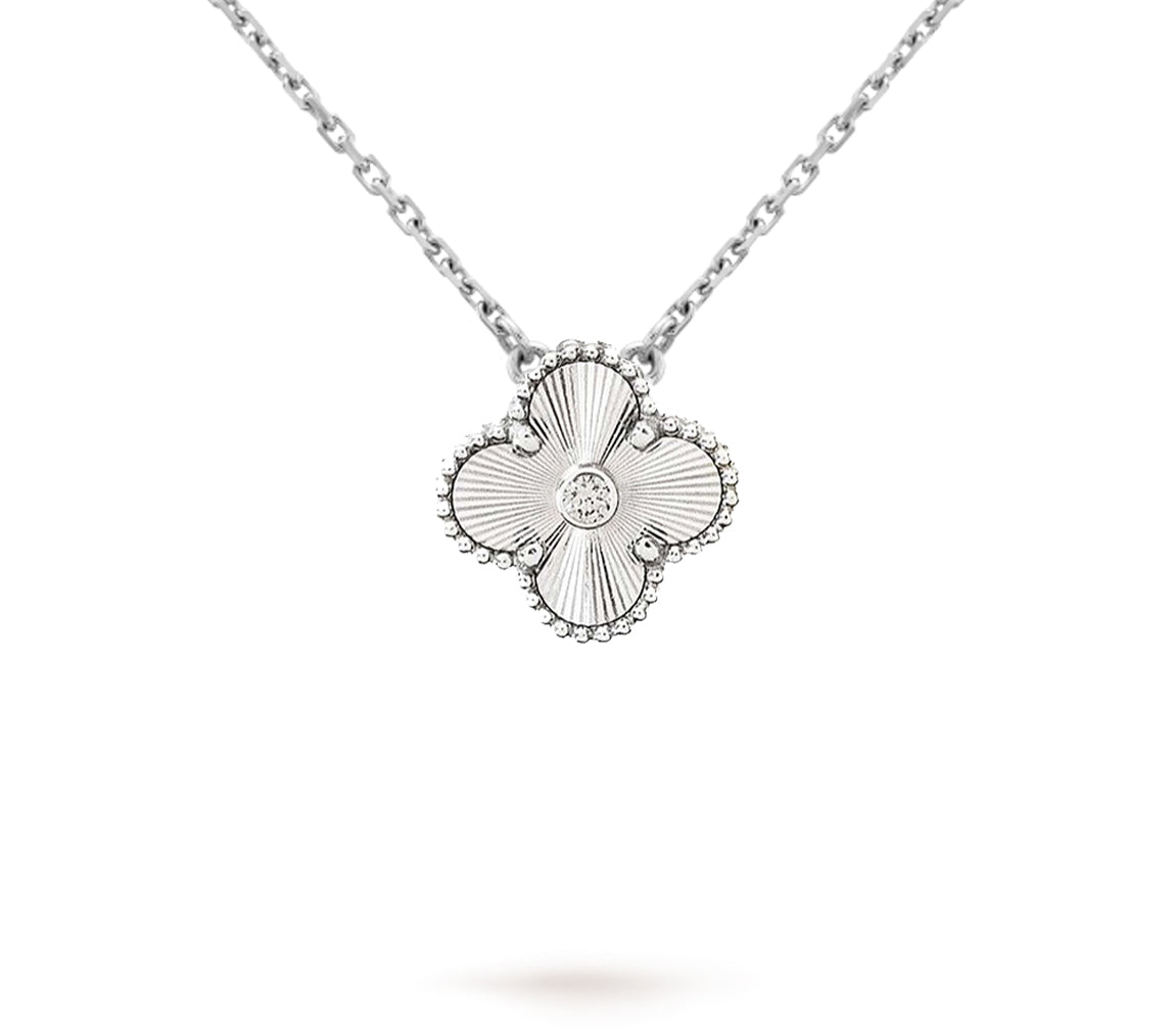 Limited Edition Christmas Clover Flower Necklace - 15mm Annual Collectible Pendant