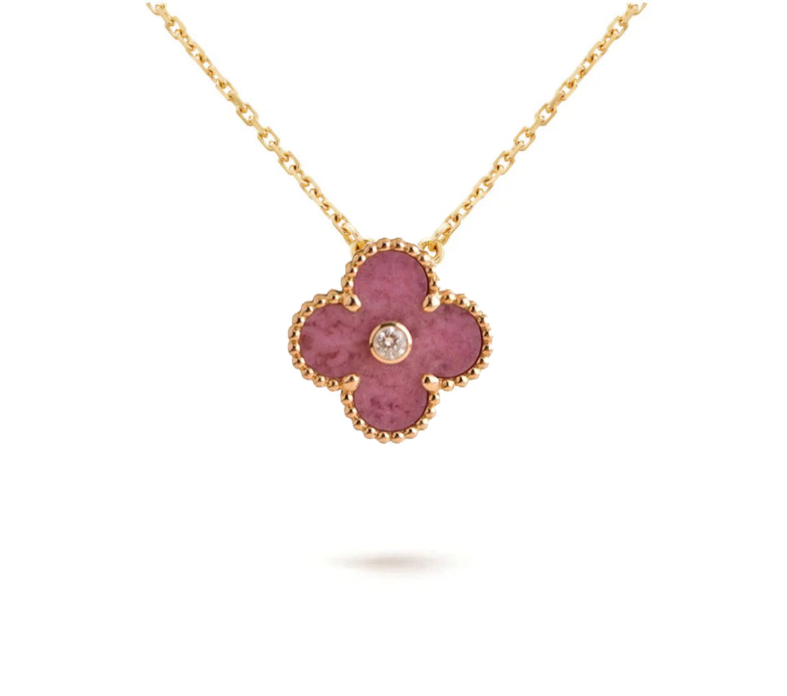 Limited Edition Christmas Clover Flower Necklace - 15mm Annual Collectible Pendant