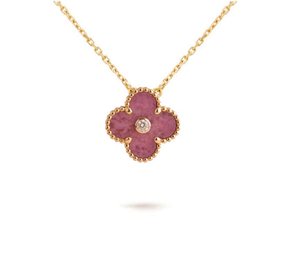 Limited Edition Christmas Clover Flower Necklace - 15mm Annual Collectible Pendant