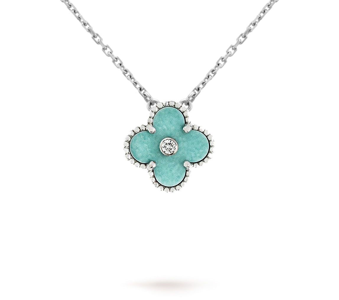 Limited Edition Christmas Clover Flower Necklace - 15mm Annual Collectible Pendant