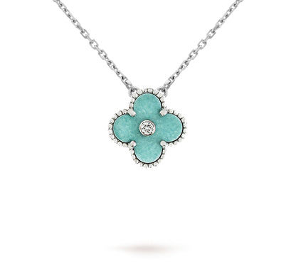 Limited Edition Christmas Clover Flower Necklace - 15mm Annual Collectible Pendant