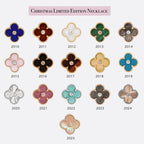 Limitierte Weihnachtsklee-Blumenkette – 15 mm Jahres-Sammelanhänger