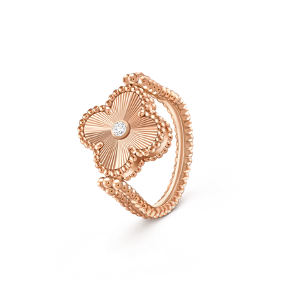 Lucky Clover Rose Gold Reversible Ring
