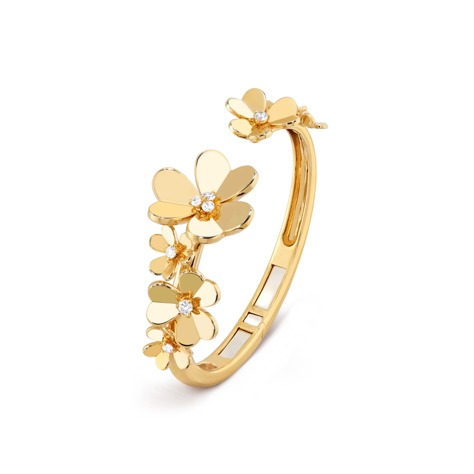 Leuchtendes Blüten-Armreif – minimalistischer Blumen-Cuff
