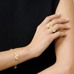 Luminous Blossom 5-Motif Charm Bracelet