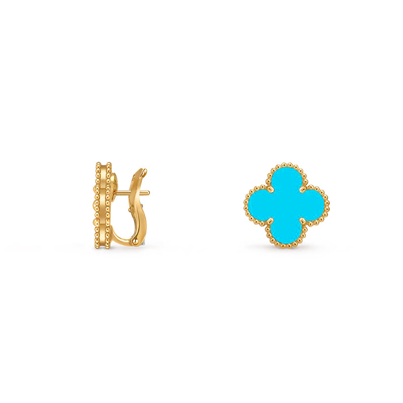 15mm Clover Flower Stud Earrings - Signature-Gold Collection