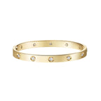 Classic 6.1mm Love Single-Screw Closure Bangle - 10-Diamond