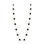 Klassische 20-Motiv Kleeblatt-Halskette Gold-Kollektion