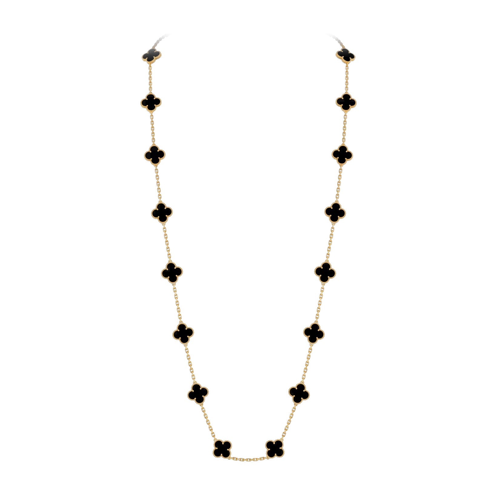 Klassische 20-Motiv Kleeblatt-Halskette Gold-Kollektion