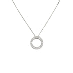 LOVE großer runder Vollpavé-Diamantanhänger