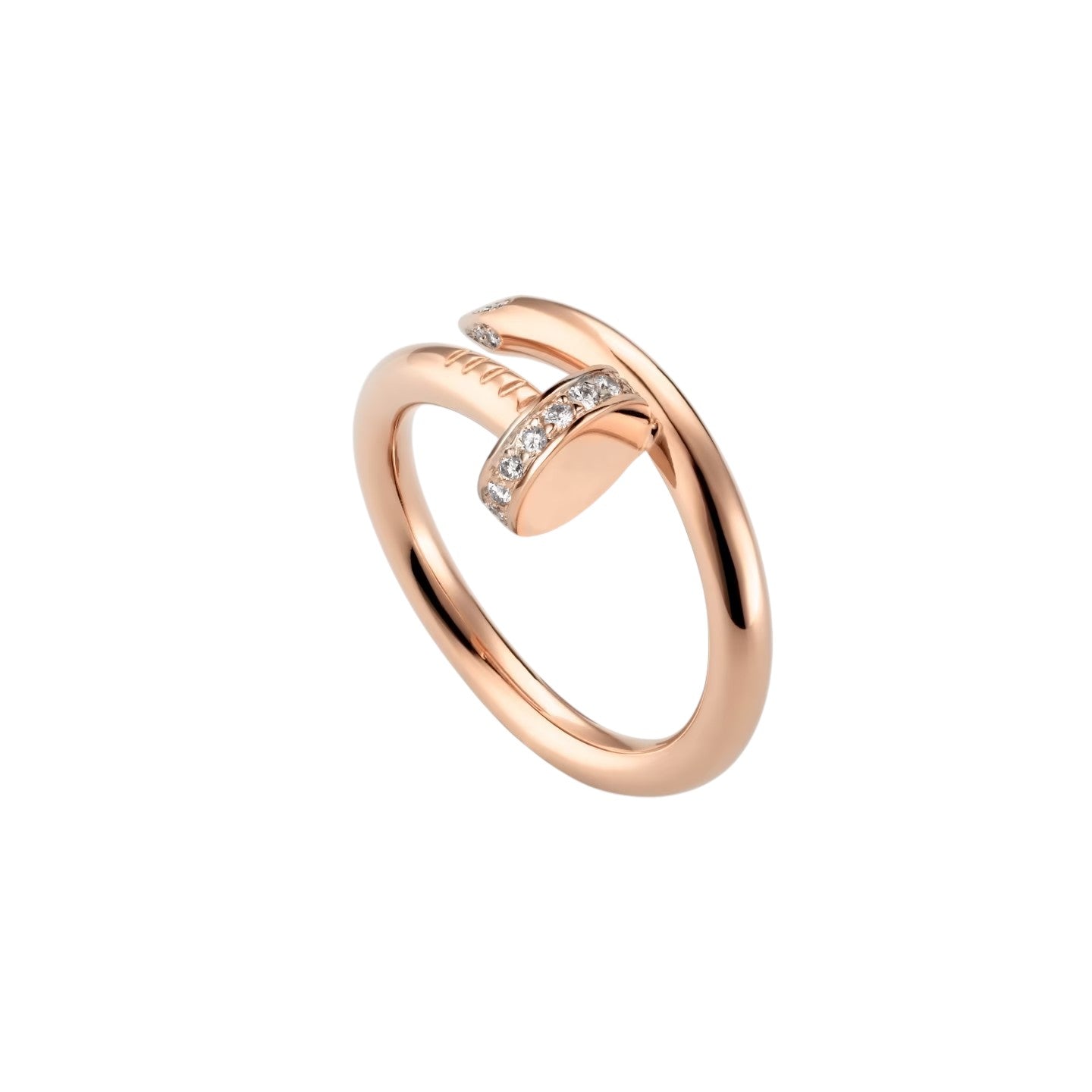 Clou Diamantring – 2,6 mm schlanke Fassung – ikonisches, nagelinspiriertes Design – avantgardistischer Minimalismus mit Diamantglanz