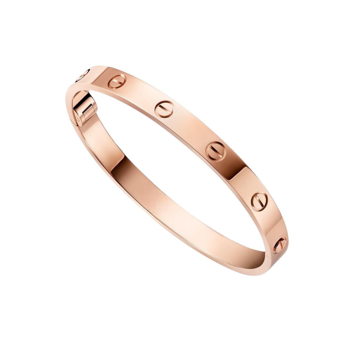 Classic 6.1mm Love Single-Screw Closure Bangle - Infinite Protection & Energy Locking Talisman