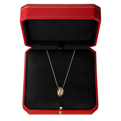 Tri-Color Square Ring Necklace