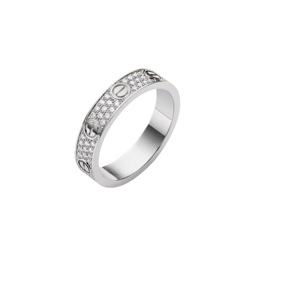 LOVE 4mm パヴェダイヤモンドリング