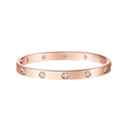 Classic 6.1mm Love Single-Screw Closure Bangle - 10-Diamond
