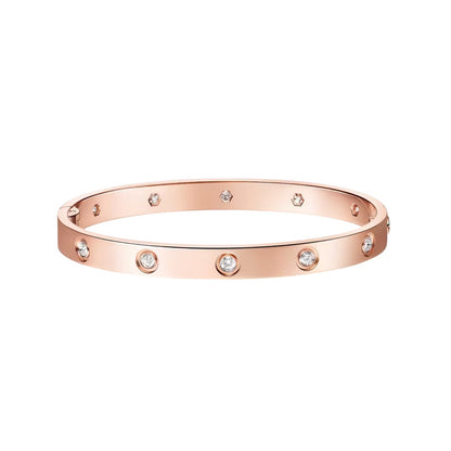 Klassischer 6,1 mm Love Armreif mit Einzelschraubenverschluss – 10 Diamanten
