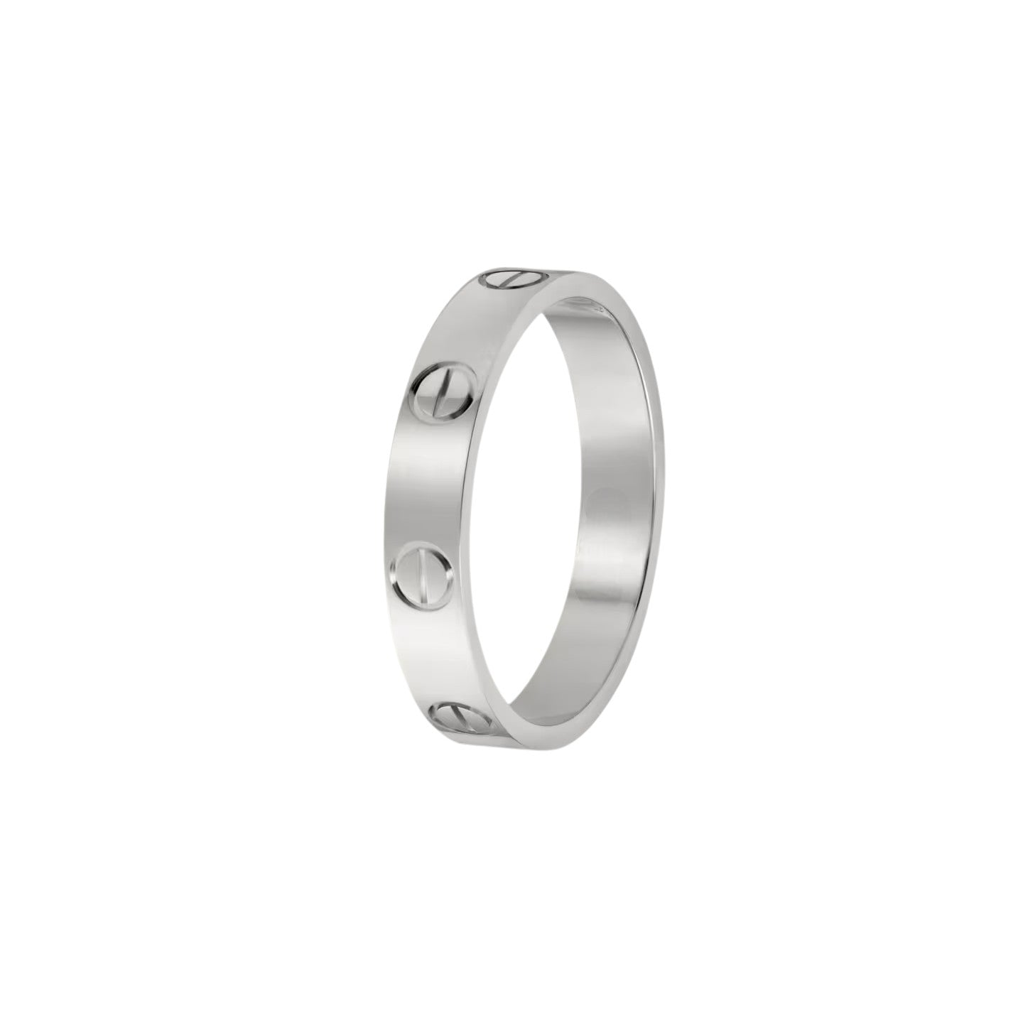 LOVE Ring – 3,6 mm schmales Band – ikonische Schrauben & zeitloser minimalistischer Luxus