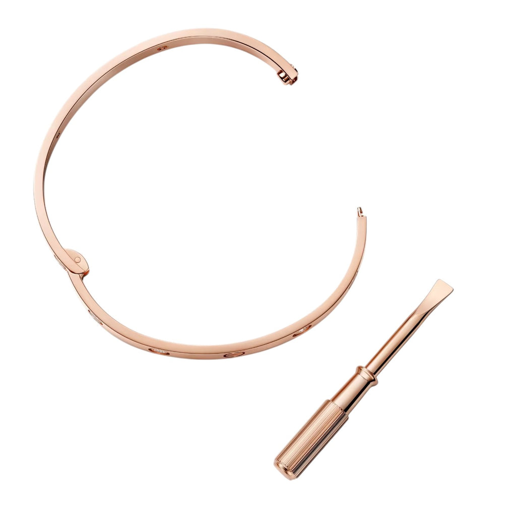 Classic 6.1mm Love Single-Screw Closure Bangle - 4-Diamond