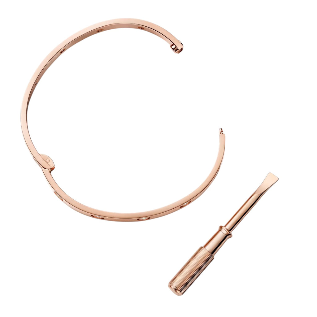 Classic 6.1mm Love Single-Screw Closure Bangle - 10-Diamond