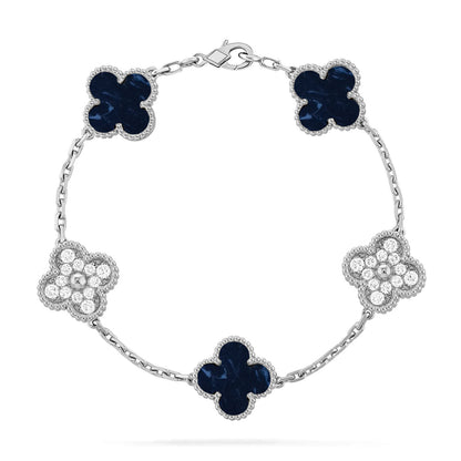 Lucky Clover 5-Motif Bracelet - Pietersite Collection