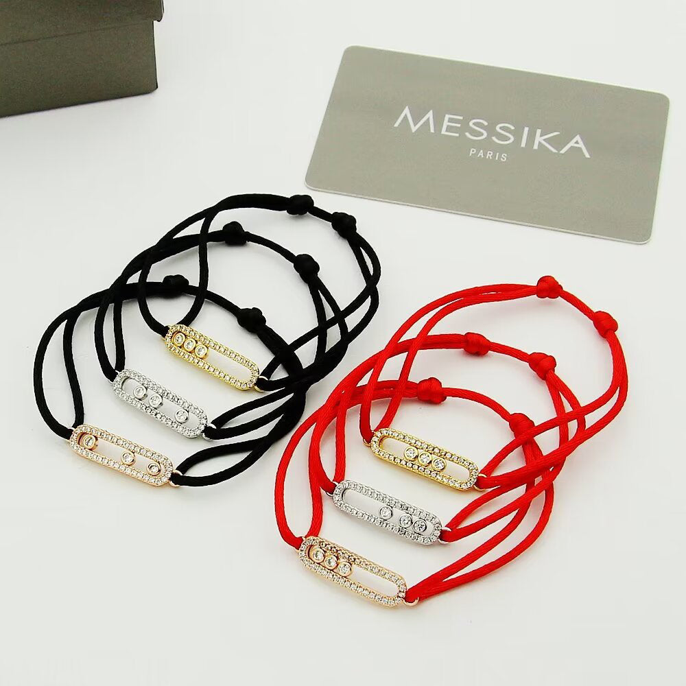Care(s) Pavé Cord Armband – Wohltätiges, symbolisches Design – Verstellbares, stilvolles Accessoire
