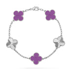 Lucky Clover 5-Motif Bracelet - Violet Collection