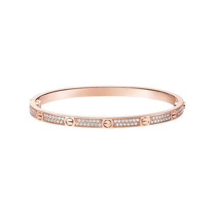 Klassischer 3,65mm Love Pave Armreif