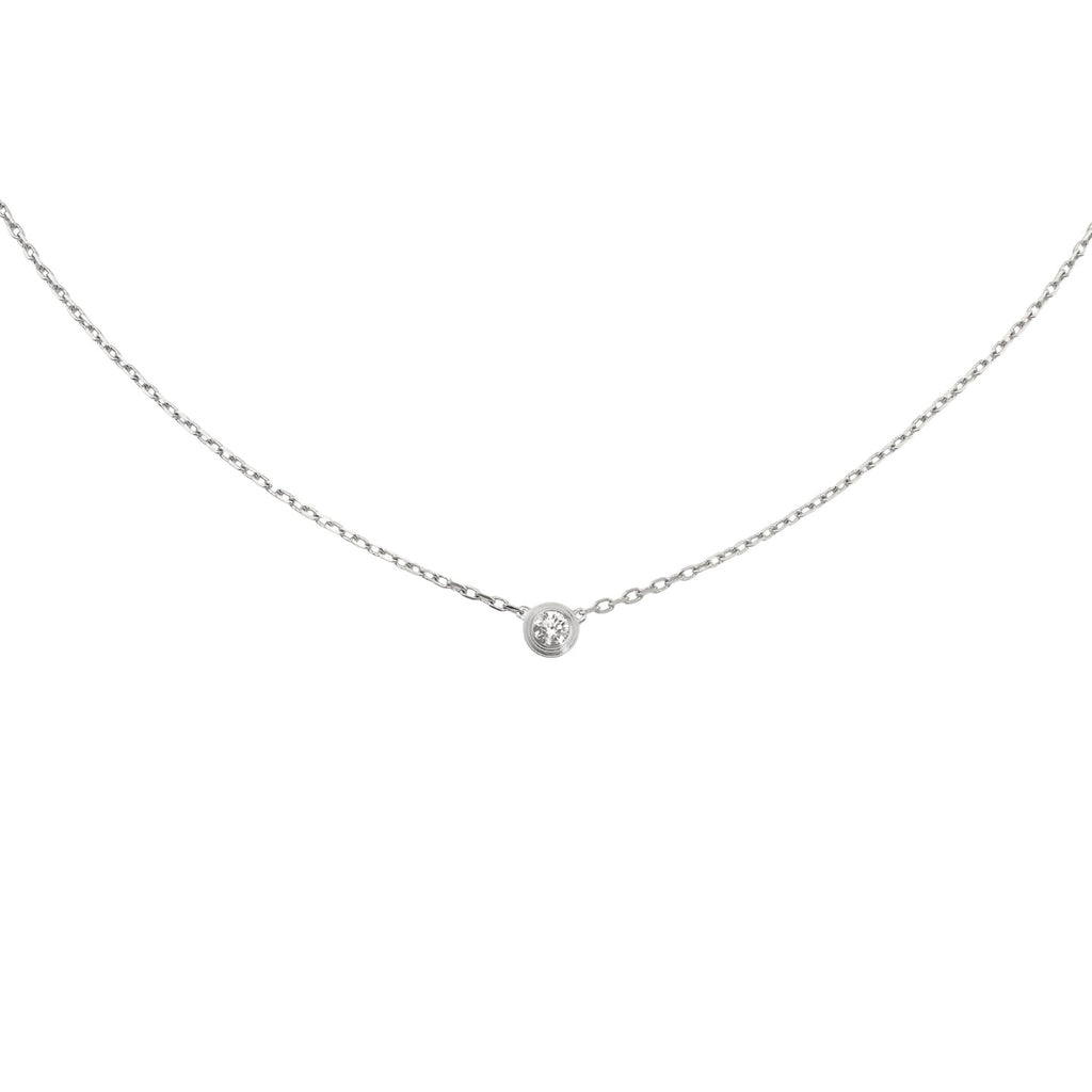 LOVE Schraubanhänger Einzelner Diamant Halskette
