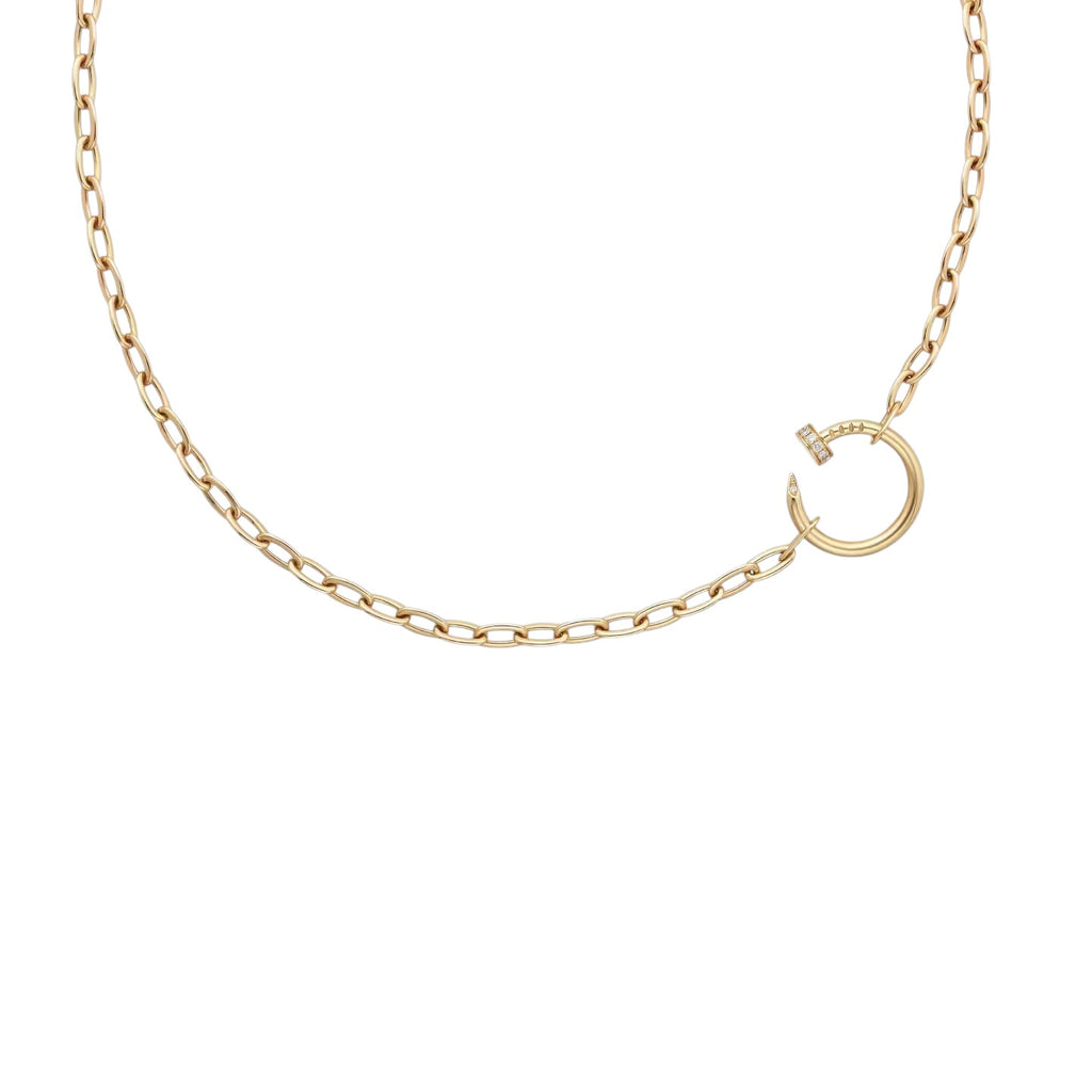 Clou Diamond Nail Pendant Necklace
