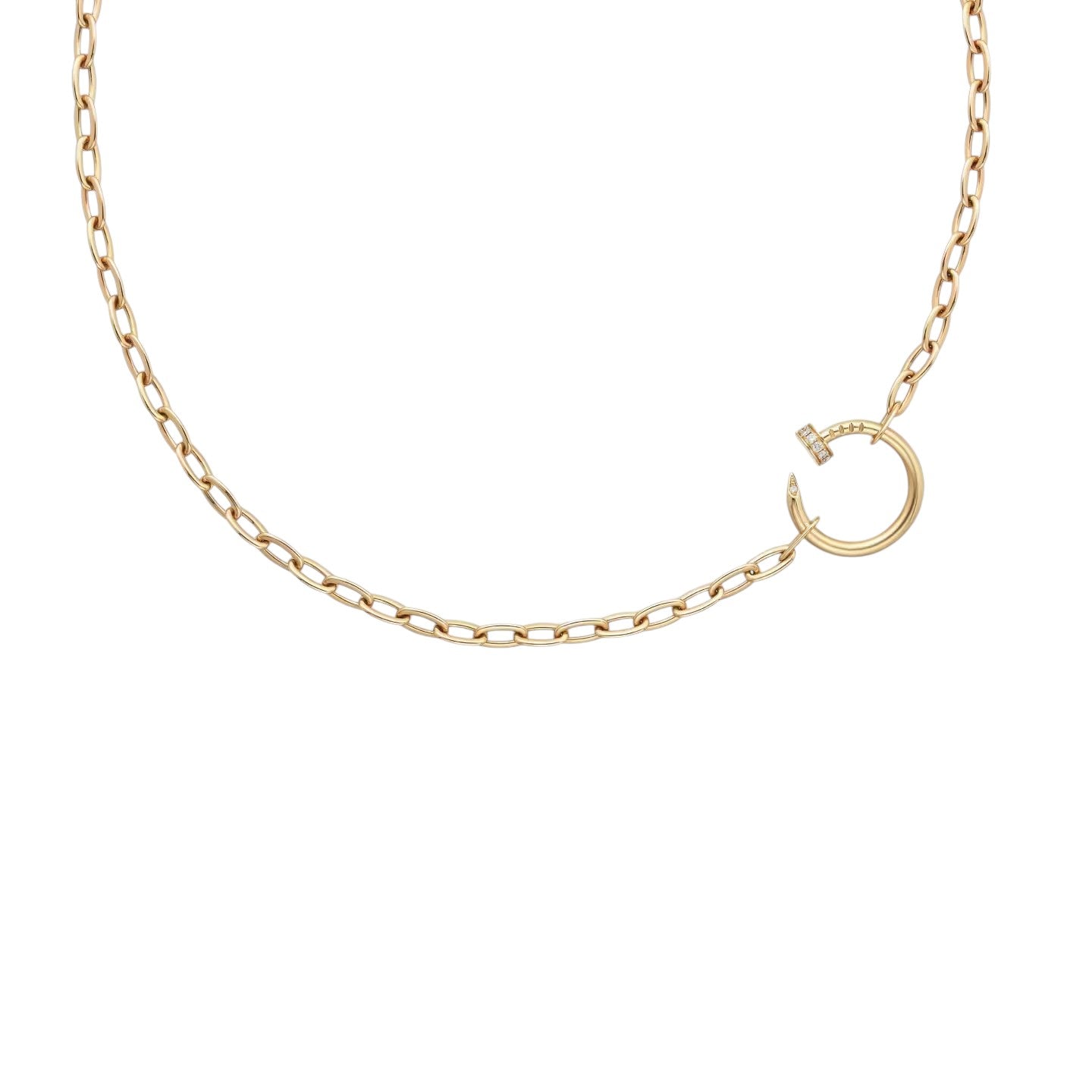 Clou Diamond Nail Pendant Necklace