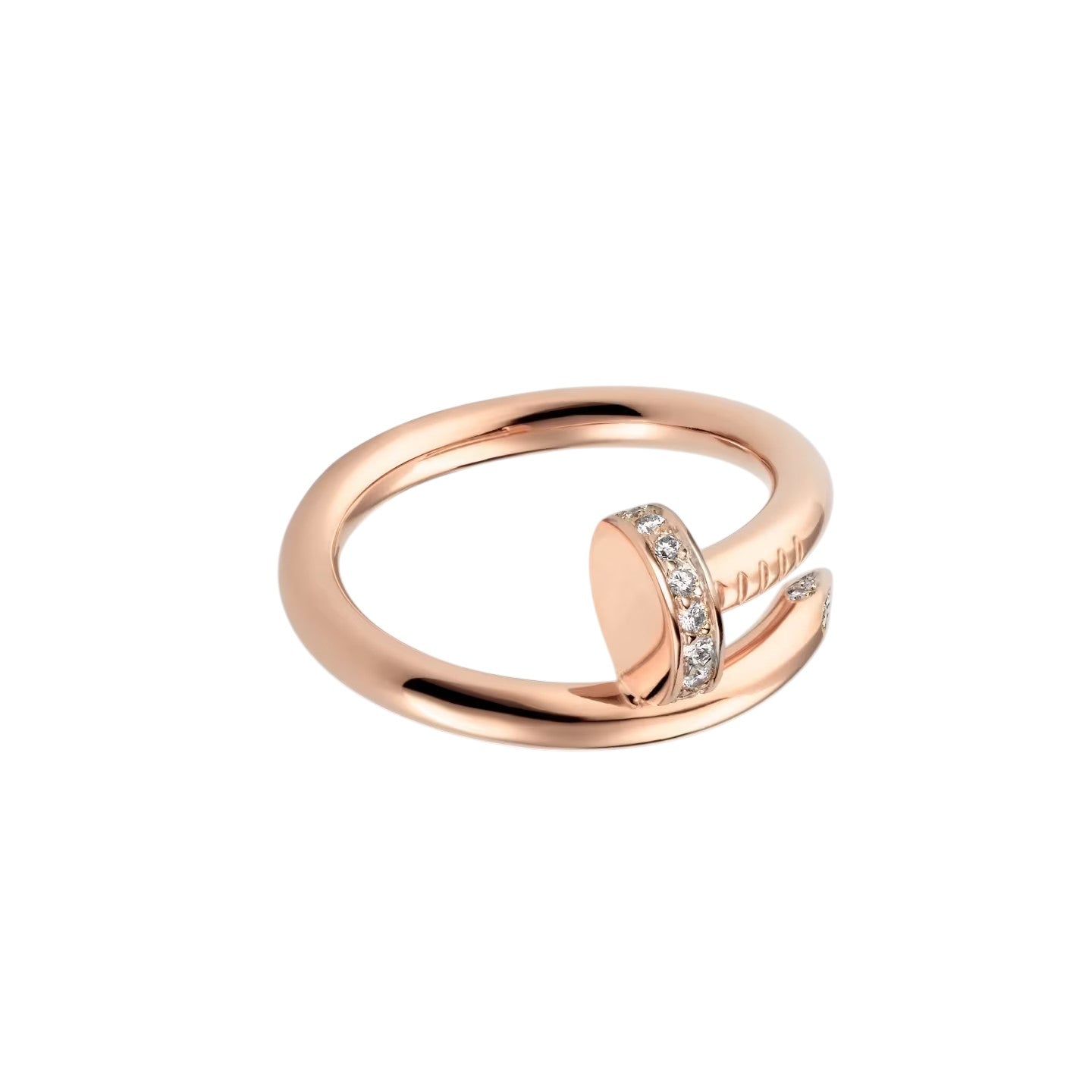 Clou Diamantring – 2,6 mm schlanke Fassung – ikonisches, nagelinspiriertes Design – avantgardistischer Minimalismus mit Diamantglanz
