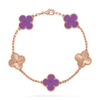 Lucky Clover 5-Motif Bracelet - Violet Collection
