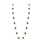 Klassische 20-Motiv Kleeblatt-Halskette Gold-Kollektion