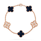 Lucky Clover 5-Motif Bracelet - Pietersite Collection