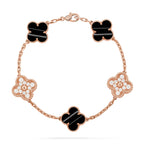 Lucky 5-Motif Clover Pulsar Resonance Bracelet - Natural Energy Gemstone