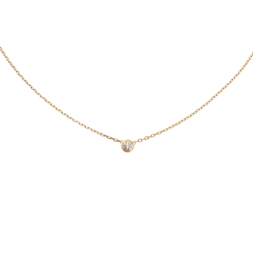 LOVE Schraubanhänger Einzelner Diamant Halskette