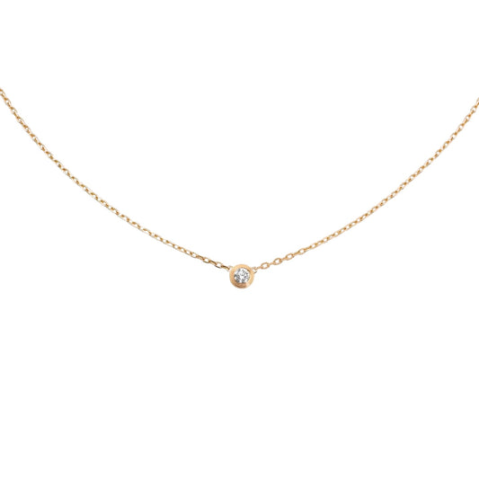 LOVE Screw Pendant Single Diamond Necklace