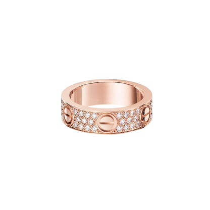 LOVE Ring, 5,5 mm, mit vollem Diamant-Pavé