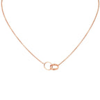 Love Double-Ring Interlocked Necklace