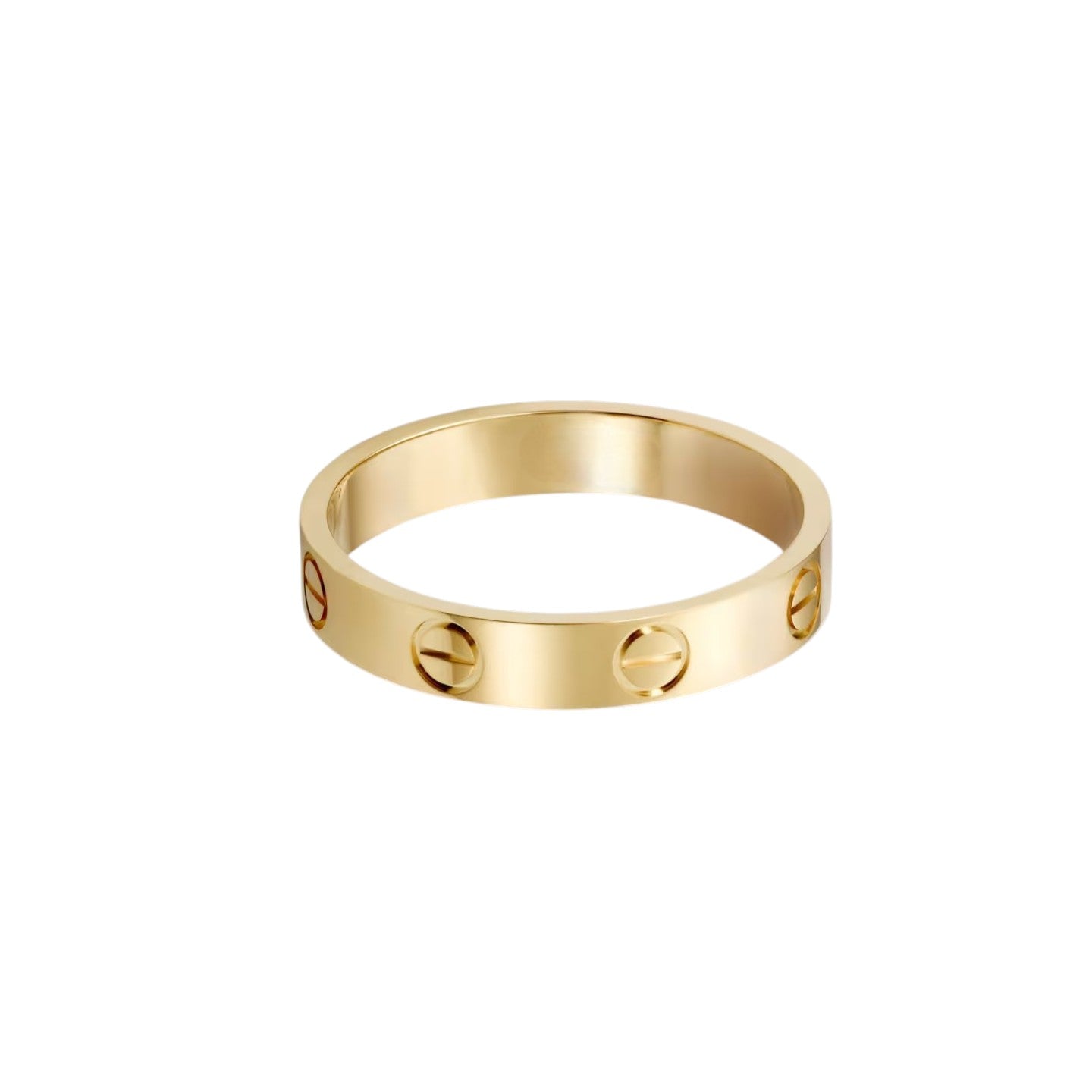 LOVE Ring – 3,6 mm schmales Band – ikonische Schrauben & zeitloser minimalistischer Luxus