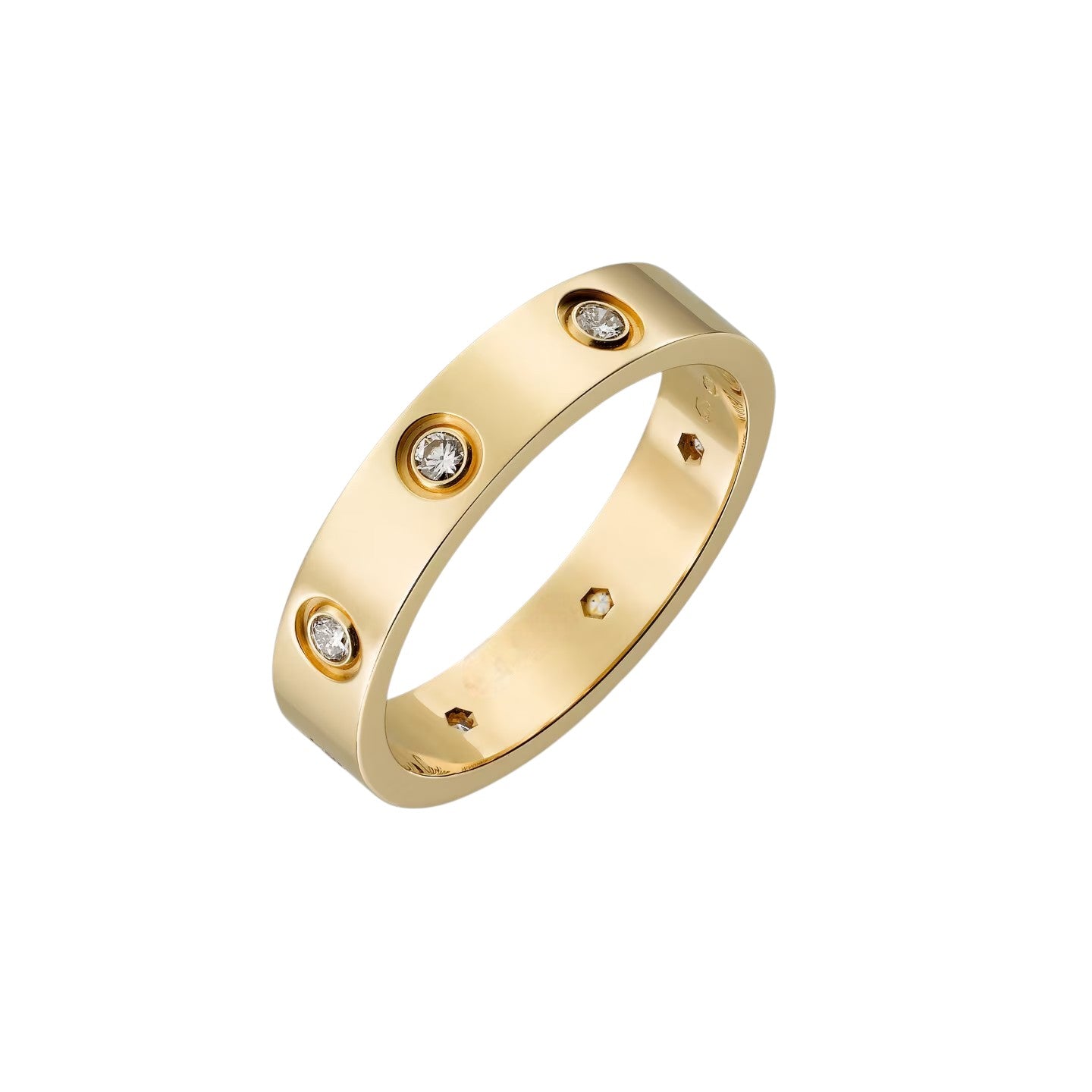 LOVE 4mm 8 Diamonds Ring