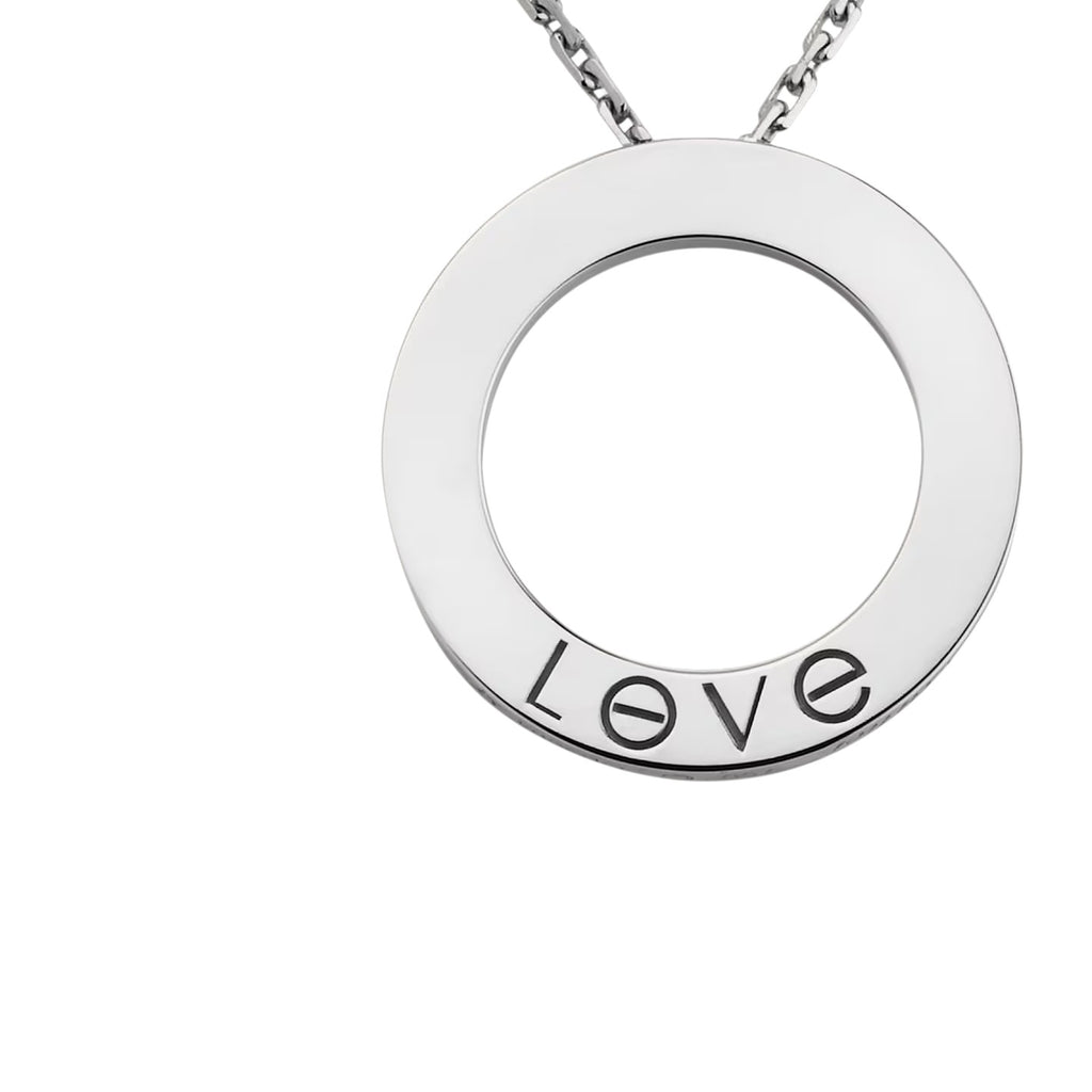 LOVE Large Circular Pendant Necklace