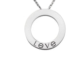 LOVE Large Circular Pendant Necklace