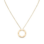 LOVE Large Circular Pendant Necklace