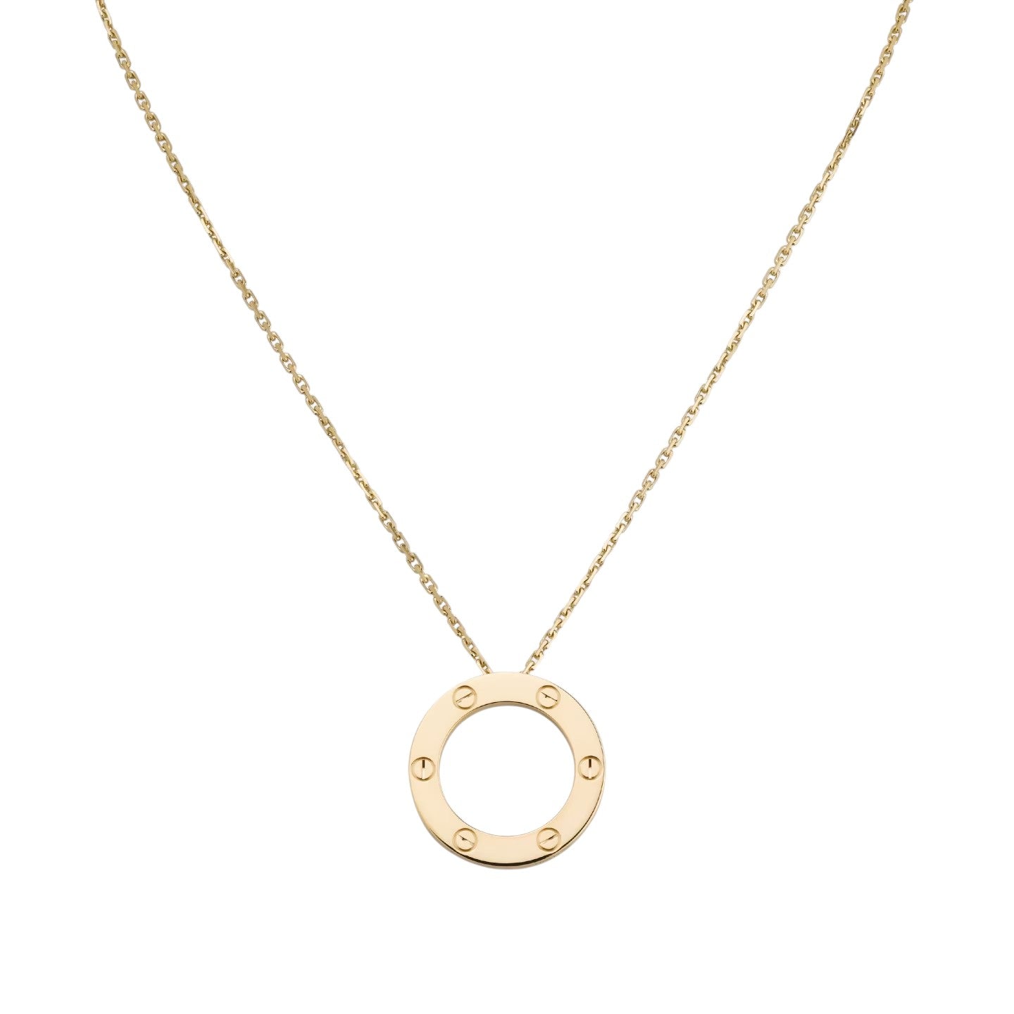LOVE Large Circular Pendant Necklace