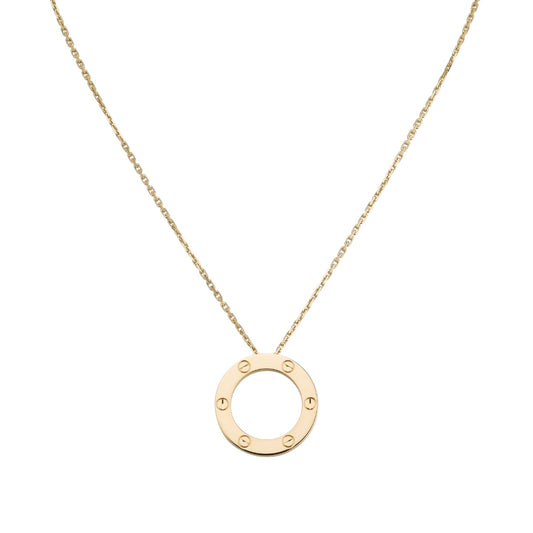 LOVE Large Circular Pendant Necklace
