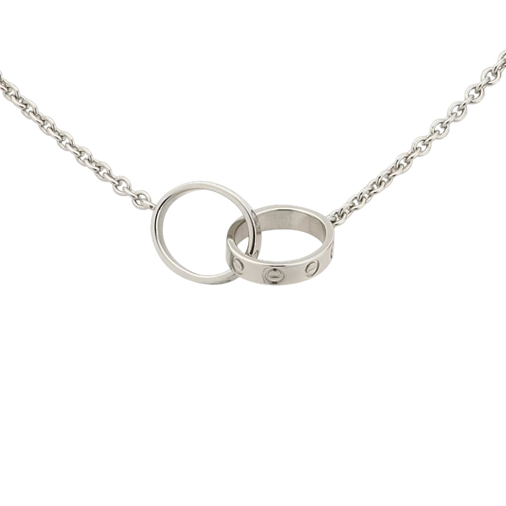 LOVE Doppelring-Anhänger-Halskette