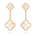Clover Dual-Motif Statement Stud Earrings - Double-Charm Collection