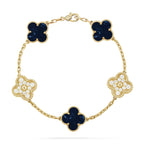 Lucky Clover 5-Motif Bracelet - Pietersite Collection