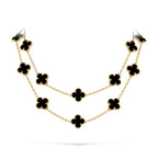 Klassische 20-Motiv Kleeblatt-Halskette Gold-Kollektion